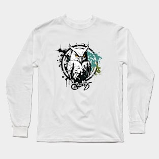 Graffiti Paint Owl Bird Creative Long Sleeve T-Shirt